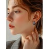 Suplight Hoop Earrings for Women, Sterling Silver Post Teardrop Earring