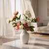 Faux Silk Peonies Artificial Flowers (4, Old Rose White)