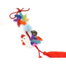 Miyuki Beads Kit sixeipudosutetti on each side of Vine and Chick Kit Chicken Pinwheel BFK – 537