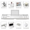 Zhuoyue Bamboo Bathtub Tray, Expandable Premium Bath Tray for Luxury