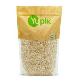 Yupik Organic Regular Rolled Oats, Gluten-Free, 2.2 lb (35.2 oz), Non-GMO, Vegan, Kosher, Steamed, Rolled, and Lightly Toasted Whole Oat Groats, Salt-Free, Good Source of Fiber, For Baking & Topping