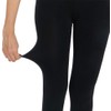 MANZI 2 Pairs Women's Classic Black Thermal Warm Fleece Tights