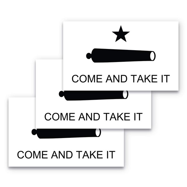 3x5 Come and Take It Sticker 3-Pack Made with Durable