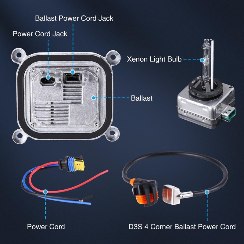 Hiolpen HID Headlight Ballast W/Igniter & D3S Bulb for Ford