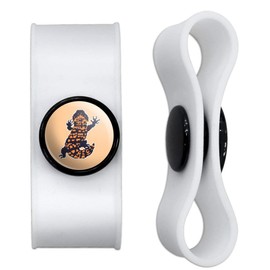 GRAPHICS & MORE Gila Monster Pixel Lizard Headphone Earbud Cord Wrap - Charging Cable Manager - Wire Organizer Set of 2 - Black