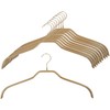 清水産業 MAWA レディースハンガー 10本組 ゴールド 40×20×1cm(1本あたり)