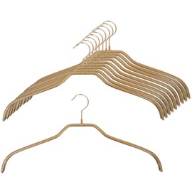 清水産業 MAWA レディースハンガー 10本組 ゴールド 40×20×1cm(1本あたり)