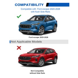 Wonderdriver Roof Rack Cross Bars 220lbs Compatible with Ford Escape 2020 2021 2022 2023 2024 2025 2026, Heavy Duty Aluminum Lockable Roof Rails Crossbars Black Rooftop Cargo Carrier Luggage