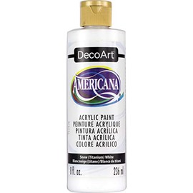 DecoArt Americana Acrylic Paint 8oz-Snow White, Other, Multicoloured, 236 ml (Pack of 1)