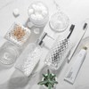 RYTOXILO Bathroom Accessories Set, 4 Pack Clear Glass Bath Accessory