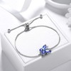 Aurora Tears 925 Sterling Silver Butterfly Bracelet, Butterflies September-Sapphire Birthstone