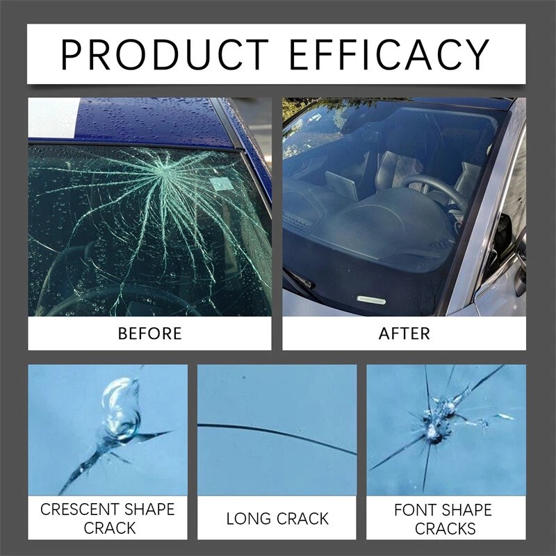 Automotive Glass Repair Kit Fluid Fix Car Windshield Resin Chip