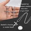 Cross Necklace for men by Pendant Baseball and Baseball Bat