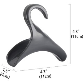 Purse Hanger for Closet Rod - Handbag Storage Organizer - Acrylic Hangers for Hanging Purses, Backpacks, Satchels, Crossovers, Totes (4 Pack)