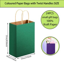 Solid Color Party Gift Bags for Kids (Midnight Black-Handle)