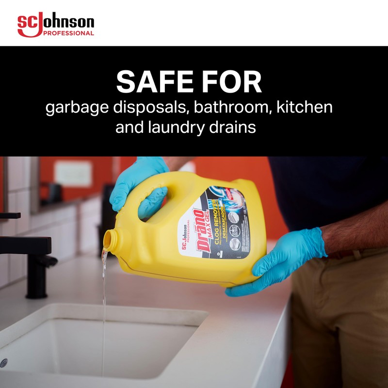 SC Johnson Professional Drano 696642 Max Gel Clog Remover, Bleach