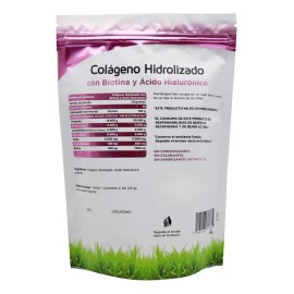 Colágeno Hidrolizado Puro, Biotina, Acido Hialurónico 300gr Sabor Sin sabor