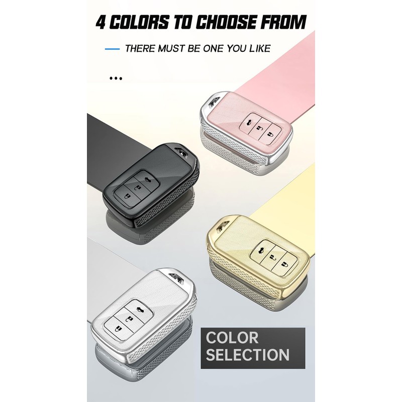 ontto 3 buttons Car Key fob Cover compatible with Honda