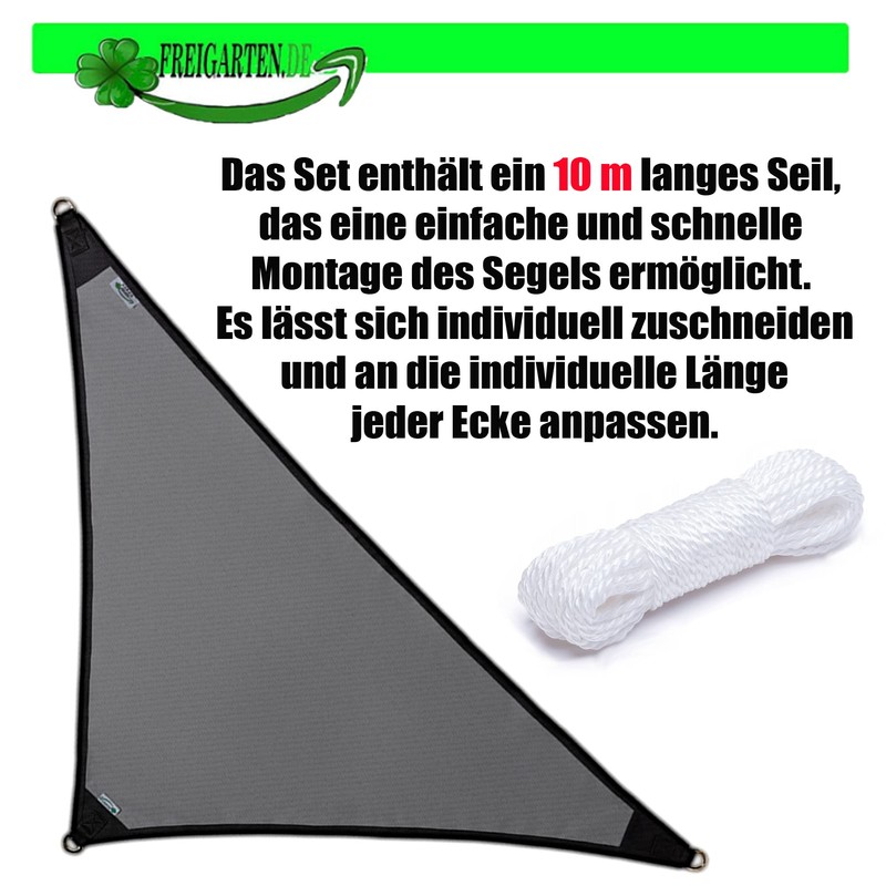 freigarten.de Awning, Waterproof Sun Protection, 100% Protection from UV Triangular,