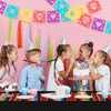 Hosuly Mexican Tablecloth Kids Birthday Party Plastic Tablecloth Set 54