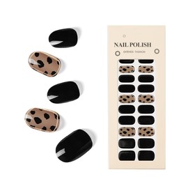 NAILDOKI Nail Stickers 20 Pieces Full Wraps Nail Polish Strips, Self-Adhesive Gel Nail Art Decals for Women Girls