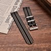 JWNSPA Two Piece Quick Release Ballistic Ribbed Nylon Watch Strap,18/20/22