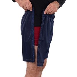 Post Medical Surgery Shorts Specialize Tearaway Recovery Short Pant for Men Women Unisex (Medium, Navy)