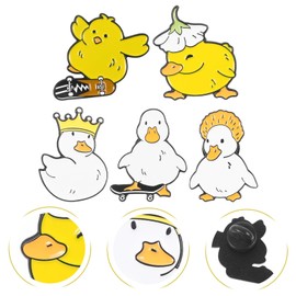 EXCEART 1 Set of Cartoon Animal Enamel Pins Cute Ducks Lapel Badges Brooch Pins Kawaii Brooches for Lanyards Backpacks