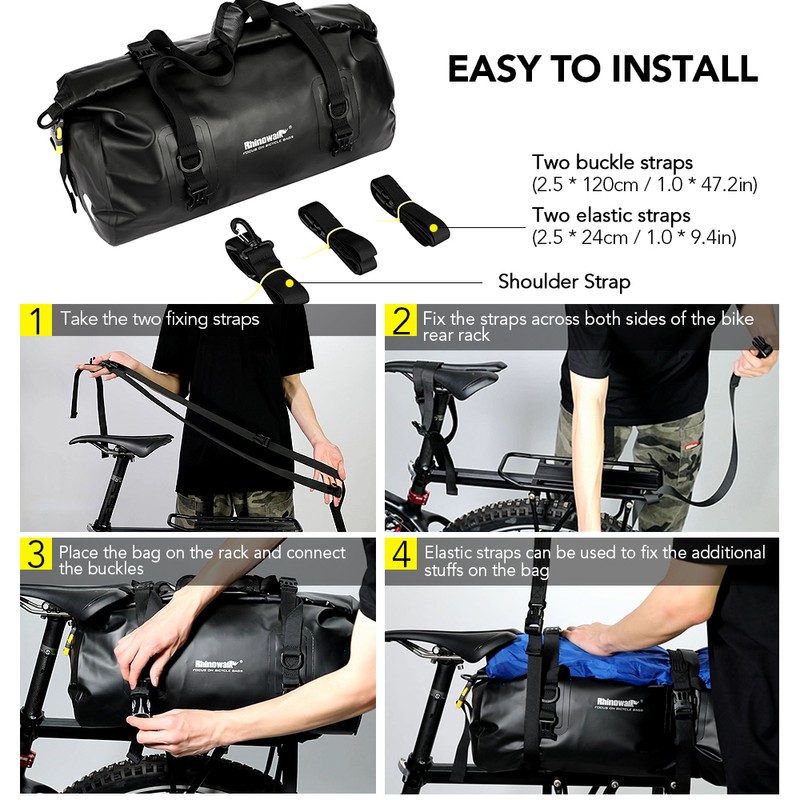 20L Waterproof Duffel Bag Multifunctional Cycle Bicycle Rear Seat Trunk