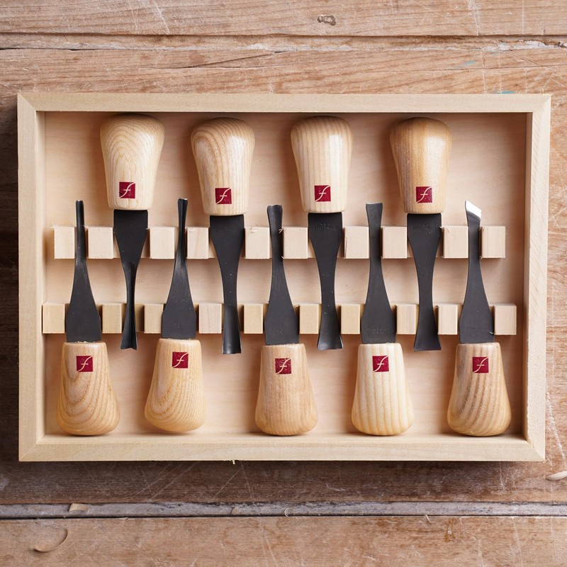Flexcut Carving Tools Deluxe Palm Gouge Set FR405, Wood Crving