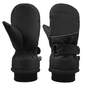 Children's Ski Gloves - Warm Lined Windproof Waterproof Snowboard Gloves Winter Mittens for 2-8 Boys and Girls Skiing Riding Running Hiking Cycling