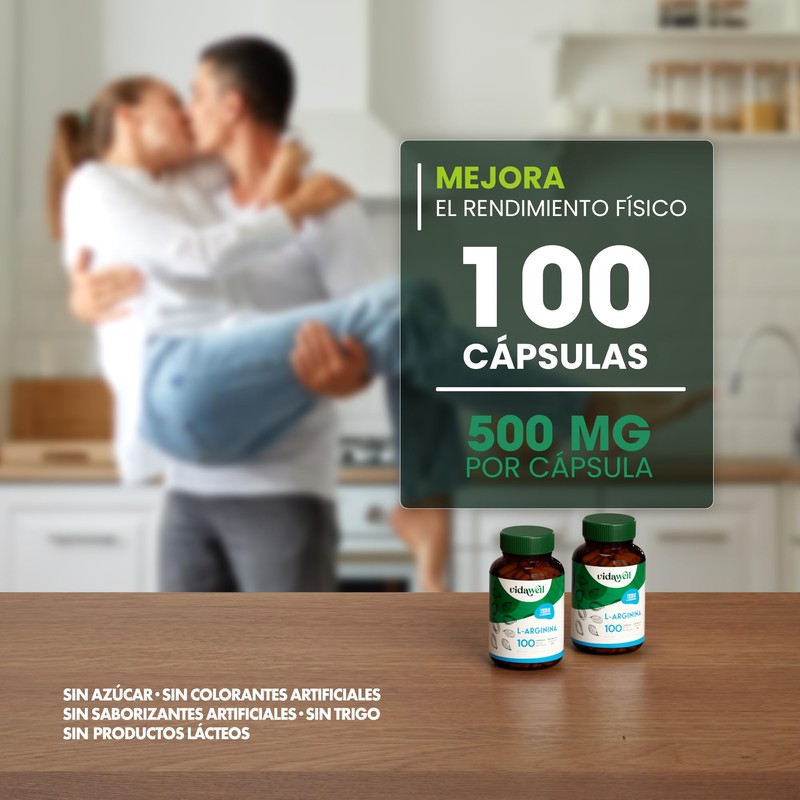 L-ARGININA | Vidawell | Cápsulas de 500mg de Fácil Absorción