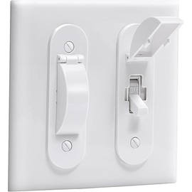 Wall Switch Guard, Child Proof Light Switch Cover Guard | Toggle Style | Light Switch Protection | Keep Toggle Switch in On or Off Position | 1 Pack, White