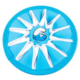 Smurfs duvoplus, Frisbee Smurfs, 24.5 x 24.5 x 1 cm, Blue, Waterproof and Floating Toy, Made of Lightweight Neoprene, Good Grip, Fetch Toy, Lightweight Dog Toy