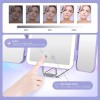 Sejoy Tri-fold LED Makeup Mirror Magnifying Touch Rechargeable Travel Pocket