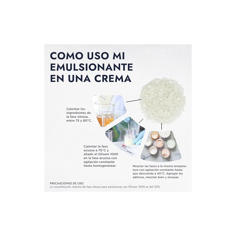 HEBBE Olivem 1000 500 g | Autoemulsionante Natural PEG-Free |