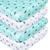 SPRINGSPIRIT Fitted Crib Sheets for Standard Crib&Toddler Mattress 4 Pack