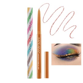 JIMYAUQIN High-Pigmented Waterproof Eyeliner Pencil - Retractable, Easy to Use, Smudge Proof, and Rich in Color for All Occasions (Champagne)