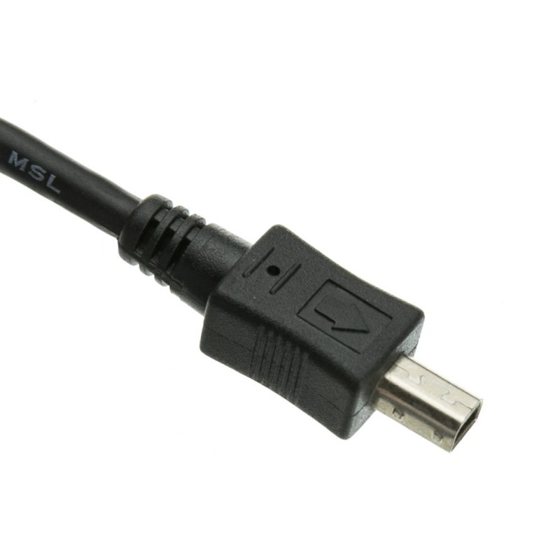 CableWholesale Black USB Type A Male to 4 Pin Mini-B