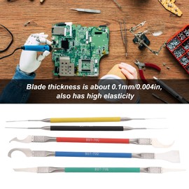 Electronic Opening Repair Spudger Kit, 5 in 1 Metal Pry Tool Set with Two Ends for Computer Repair Tools BST‑70