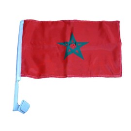 AES 12x18 Morocco Country Single Sided Car Vehicle 12"x18" Flag Fade Resistant Double Stitched Premium Penant House Banner