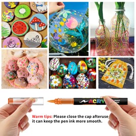 TECADA 120 Colors Acrylic Paint Markers, Soft Brush Tip Acrylic Markers Set, Paint Pens for Wood, Fabric, Canvas, Glass, Stone, Canvas, Rock Painting and DIY Crafts Art Supplies