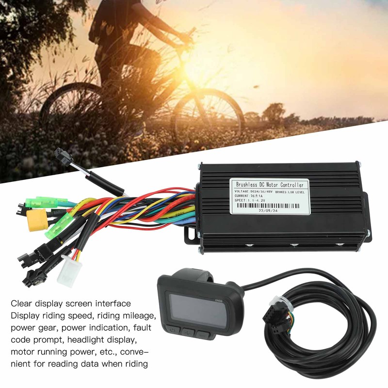 Electric Bike Controller Kit with LCD Display 24V 36V 48V