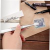 TEHAUX 3pcs Precision Stainless Steel Tweezers Flat Tweezers for Stamp