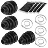 Caltric 2 Rear Axle Inner Outer CV Boot Kit Compatible