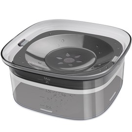 Eosbird 2L Water Bowl Dog No Drooling Stainless Steel Travel Bowls No Spill Drinking Bowl, 2 L Large Leak-Proof Dog Bowl, Non-Slip Slow Feeder Dog Bowls for Large Dogs (Grey)