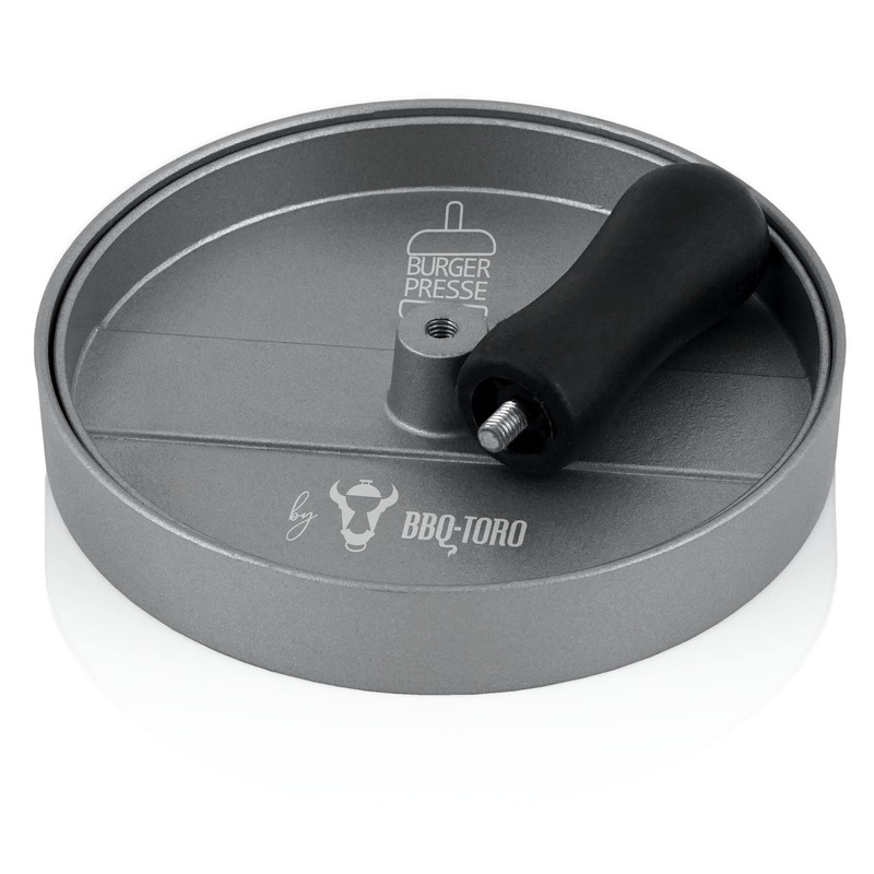 BBQ-Toro Aluminium burger press, diameter 11.8 cm, grey, meat shaper,