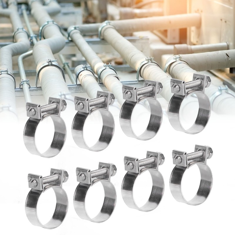 20PCS Hose Clamp Mini Stainless Steel Screw Hose Clip for