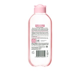 Garnier All-in-1 Mizellen Reinigungswasser mit Rosenwasser für einen besonderen Glow, Make up Entferner und Gesichtsreinigung für empfindliche Haut, Skin Active, 1 x 400 ml
