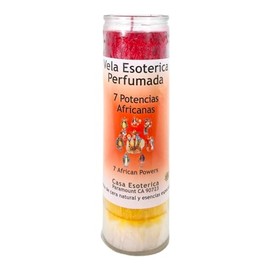 7 African Power-Palm Wax Spiritual Intention Spell Candle-[7 Color] | Vela CASA ESOTERICA PERFUMADA- (7 POTENCIAS AFRICANAS)